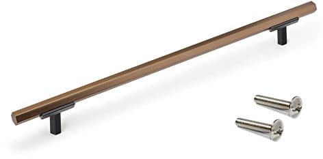 Emuca - Möbelgriff Riad, Achsabstand 192 mm, L 232 mm, Bronze, Aluminium, 5 St.
