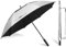 ZOMAKE 68 Inch Golf Regenschirm Sonnenschutz UV,XXL Großer Winddicht Regenschirm Groß Upf 50 + Selbst öffnend Belüftet,Große Größe Golfschirm Sturmfest für Sonne und Regen(Silber Schwarz)