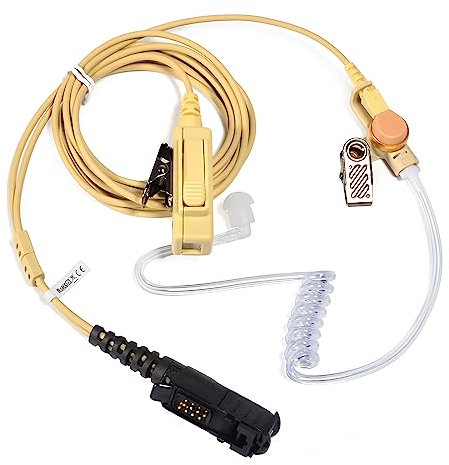 UAYESOK Auricolare radio di sicurezza per Motorola MOTOTRBO DP2400 DP2600 DP3441 DP3661 DP2000 XPR3300e XPR3500 XIR P6600 DEP550, cuffie per walkie talkie con tubo acustico nascosto PTT Mic Bodyguard