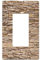 Rustic Rocks - Placa de pared decorativa de ladrillo para interruptor de luz, atenuador, receptáculo