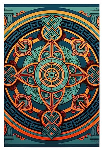 artboxONE Poster 60x40 cm Natur Mandala - Keltisch - Rollo - Bild Mandala Buddha druide
