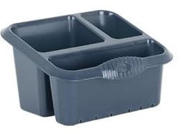 Aurora - High-Grade Plastic Sink Tidy Cutlery Drainer Holder Caddy (Navy)