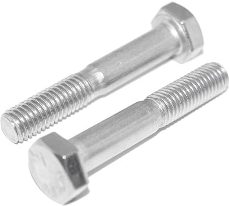 Viti a testa esagonale M12 x 120, 4 pezzi in acciaio inox A2/V2A, viti esagonali con codolo DIN 931/ISO 4014, viti per macchina