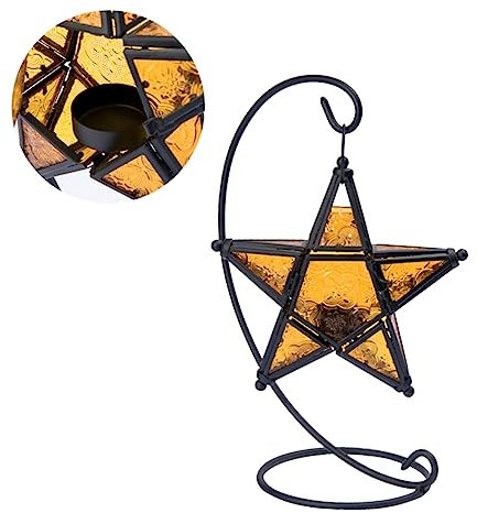 DECHOUS Centro De Mesa Porta Velas Votivas Candelero Linterna Incienso De Hierro Titular De La Luz Esencial Portavelas De Cristal Decoracion Boda Escritorio Candelabro