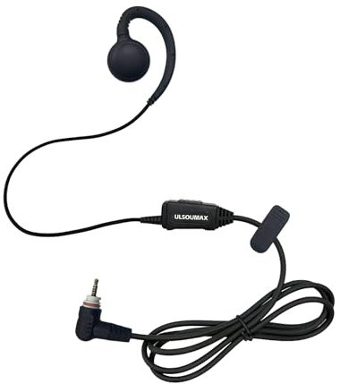 ULSOUMAX Compatibile con auricolari Motorola, a forma di C, PTT con microfono, auricolare per Motorola SL300 SL1600 SL2600 SL4000 SL7550 DLR110 SL1K SL1M