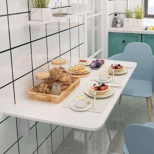 KARFRI Klappbarer Wandtisch, Esstisch, Computertisch, Arbeitszimmer, Wandtische, Wandklapptisch, doppelte Unterstützung, 100 x 30 cm/39 x 12 Zoll (80 x 40 cm/31 x 16 Zoll)