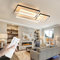 LED Deckenleuchte Dimmbar,Modern Wohnzimmerlampe mit Fernbedienung, Dimming Deckenlampe Lichtfarbe Helligkeit Farbwechsel Geometrisch Deckenbeleuchtung für Wohnzimmer Schlafzimmer (2 Rechteck 90cm)