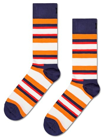 Happy Socks, Crew Socks, Stripes Socks for Men and Women, Happy Day Sock, Size 36-40