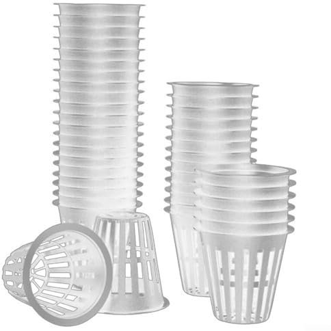 SPORTARC Vasos de red de plástico para un crecimiento eficiente de las plantas, de larga duración y anticorrosión, perfectas para jardines hidropónicos ()