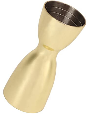 Cocktail-Doppelmessbecher aus Edelstahl, Messbecher für Bar, Bartending, U-Form (Vergoldet)
