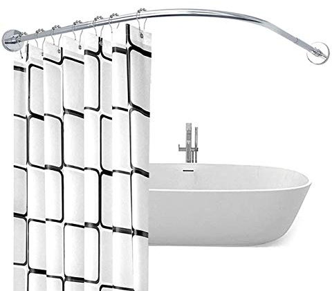 Vorhangschiene Vorhangschiene, Vorhang Doppelschienen Deckenvorhangstangen Hochleistungsstange für Home Office Camper Krankenhaus/Weiß/2,2M/7Ft