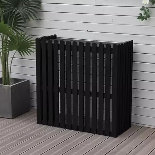 Cubierta De Aire Acondicionado De Madera,funda Aire Acondicionado Exterior, Cubierta De Motor De Aire Acondicionado De Exterior, Rejillas Protectoras Para Bombas De Calor, Soporte Para Flores Oculto(B