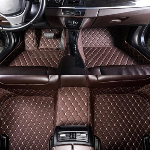 BASPHHH Allwettermatten Kompatibel Mit City 2008-2014 Auto-Fußpolster Schutzpolster Benutzerdefinierte Auto-Fußmatten Teppichbezug(Dark Brown)