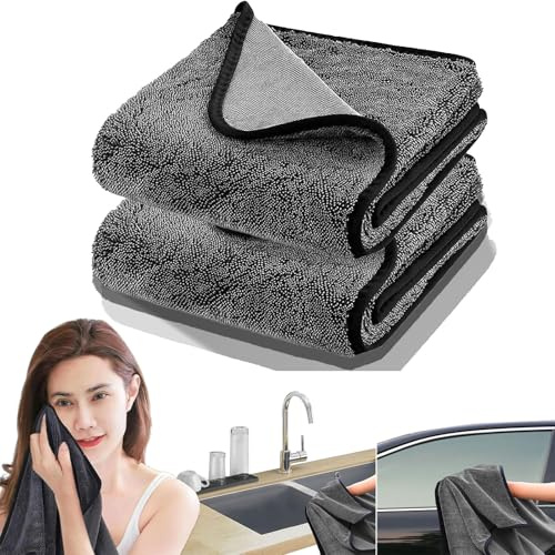 NNBWLMAEE Shiny Bath XXL Drying Towel, Shiny Wipes Shower Cleaning Cloths, Magicwipe Bathroom Drying Cloths, Shiny Wipes for Bathroom,Car Home Office Cleaning (2pcs, 40 * 60cm)