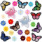 25 Stück Patches zum Aufbügeln, Blume Schmetterling Aufnäher Kinder, Flicken zum Aufbügeln, Aufnäher zum Aufbügeln, Bügelbilder für Textilien - Kleidung, Jeans, Taschen, Dekoration