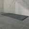Aquariss SMC Slate Effect Shower Enclosure Tray 1700x800mm Rectangular Wetroom Shower Base Anthracite