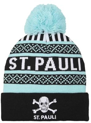 FC St. Pauli Beanie Wintermütze Bommelmütze (DE/NL/SE/PL, Alphanumerisch, Einheitsgröße, Totenkopf Bommel)