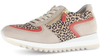 Gabor Damen Low-Top Sneaker, Frauen Halbschuhe,schnürschuhe,schnürer,straßenschuhe,Strassenschuhe,Sportschuhe,Natur/Flame,38 EU / 5 UK