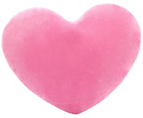 Cuscino a forma di cuore per San Valentino, cuscino di peluche a forma di cuore, soffice cuscino decorativo imbottito 20x30 cm, rosa, cuscino a forma di cuore per San Valentino, decorazione per S