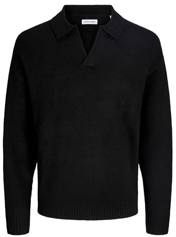 JACK & JONES Male Gestricktes Polo Einfarbig Gestricktes Polo