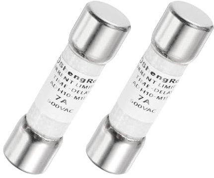 QUARKZMAN 600V 7A Fusible À Retardement Fusible Rapide En Verre Fusibles Génériques Protection Limitation De Courant Fusible À Cartouche À Retardement Pour Circuit Inverter DIY Verre 2Pack