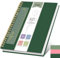 PYNEX Collegeblock Notizbuch A5 Kariert, Spiralblock Notizbücher, Checkered block, 100gsm mit 80 Blatt / 160 Seiten Zeichnen, Büro, College, Forscher, Geschäftsleute, 14.5 x 21cm - Dunkelgrün