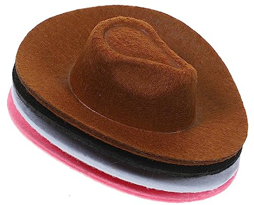 TOYANDONA 4 Stück Mini Cowboyhüte Hüte Cowboy Mini Spielzeug Kuchendekorationen Für Minihauspuppen Für Puppen Miniatur Winzige Einkaufszentrum