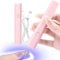 UV Light for Gel Nails - Mini UV Dryer for Gel Nails, Gel Nail Stickers, Pink Portable Nail Lamp for DIY Manicures，Rechargeable
