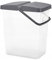 Large Storage Container Box Pet Food Washing Powder Tall 10L / 25L Home Bucket Cat Litter Tub Household Tub (Grey, 10L)