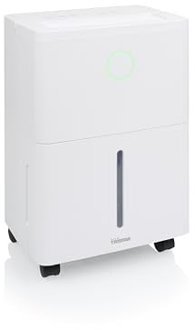 Tristar Luftentfeuchter - 6L pro Tag - Abnehmbarer 1,7L Wassertank - 24h Timer - Leiser Nachtmodus 40dB - Kindersicherung - Automatische Abschaltung - Mit Hygrostat und Rollen - DH-5396