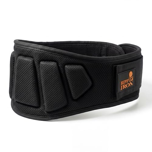 Jeff Iron Gewichthebergürtel Herren & Damen – 16,5 cm Fitnessgürtel mit Klettverschluss für Krafttraining, Powerlifting, Kniebeugen & Kreuzheben – Rückenstütze Gym Gürtel