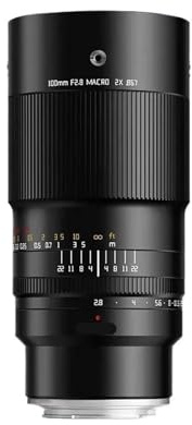 Compatible avec Sony E, Nikon Z/F, Canon RF/EF, Fujifilm X/G et Monture L 100 mm F2.8 2X Macro Objectif d'appareil Photo Plein Format(L-Mount)