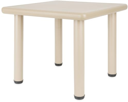 Bieco Kindertisch Groß Beige 62x62x52 cm | Kinder Gartentisch Kunststoff