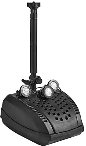 Swell UK Inpond All in One 5000 with LED Lights – Premium Pump with UV Clarifier & Fully Submersible | Biological and Mechanical Media Included – 3 Years Warranty