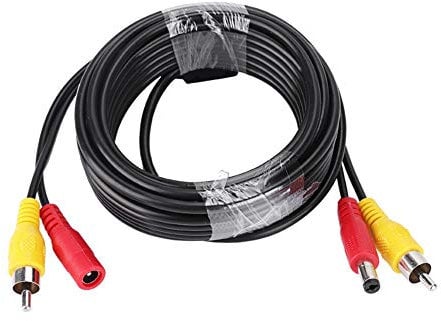 Videokabel 5m/10m/15m/20m + DC Überwachung Analoge Kamera Audio Video Stromkabel Überwachungskamera Verlängerungskabel(5M)