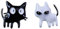 NicoWerk Silber Ohrringe 925 Damen Ohrstecker Katze aus 925 Sterling Silber, Schwarz Weiß Emailliert, Geschenk für Katzenliebhaber, Kinderohrringe Mädchen - SOS367