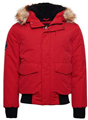 Superdry Herren Everest Bomber Parka, High Risk Red, L