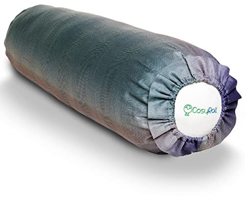 Original CosyRoll® Seitenschläferkissen & Kuschelkissen | Besser schlafen Kissen | 100% Baumwolle & Füllung aus Mikrofasern | 90cm x 30cm | Kissen mit Bezug Bluebell (Farbe: Blau)