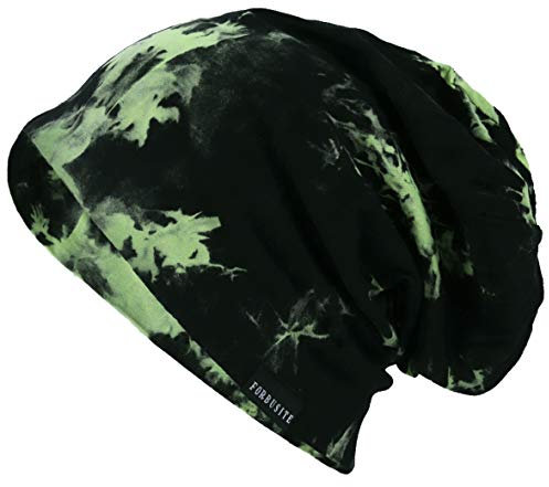 VECRY Herren Slouch Hollow Mütze Thin Sommer Cap Strickmützen Beanie Skullcap (Tinte-Grün)