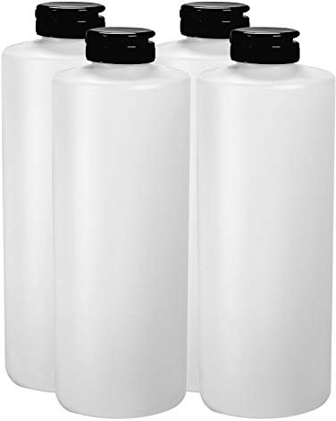 Pinnacle Mercantile Gewürzflaschen, aus Kunststoff, mit Klappdeckel, groß, 900 ml, leer schwarz