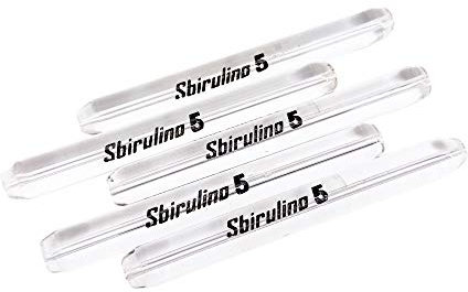 Sbirulino 5-teiliges Angelglas-Set. Tremarella Glas Glasgewichte Bombarden Glasgewicht zum Forellenangeln, 5 x 5g, Hergestellt in Italien