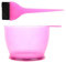 POFET pinceaux de Teinture et Bol Professionnels pour Salon de Coiffure (Rose)