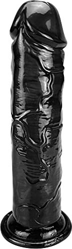 Consolador masculino enorme de 32 x 6 cm, con diseño de pene anales en cristal de gelatina y una fuerte ventosa.Perfecto como juguete sexual para mujeres, hombres heterosexuales y para juegos realista