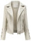 luohaibell Veste en Cuir Blazer Pour Femme Simili Cuir Biker Manteau Femme Grande Taille Croix Sangle Mode Zippé Biker Blouson Beige 3XL