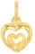 Amor Motivanhänger Unisex Damen Herren Anhänger, Gold, Herz, Kommt in Schmuck Geschenk Box,
