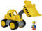 BIG-Power-Worker Radlader + Figur - Spielzeug Auto ideal für Unterwegs, Reifen aus Softmaterial, beweglicher Ladearm, inklusive Figur, für Kinder ab 2 Jahren, Gelb