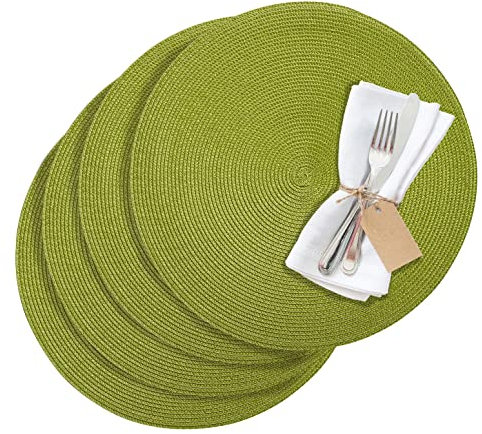Westmark, Tischset/Platzset, CIRCLE, grün, Set 4tlg, abwischbar, Synthetik, Ø 38 cm, Saleen Edition, 01211095154