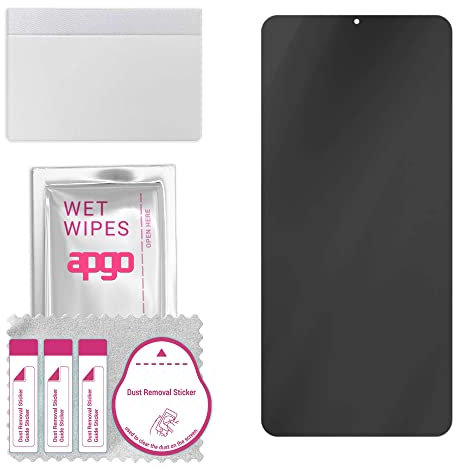 apgo Hybrid Glass PRIVACY Protezione Schermo per Xiaomi Redmi Note 9 4G