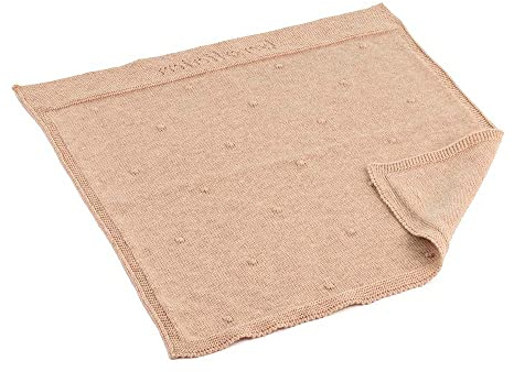 Miniland Dolls: Strickdecke für Babypuppen, aus recyceltem Material, Farbe Terra
