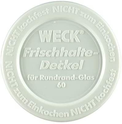 WECK 24020024 Frischhaltedeckel für Weck Rundrandgläser 60mm (5er Pack) RR60